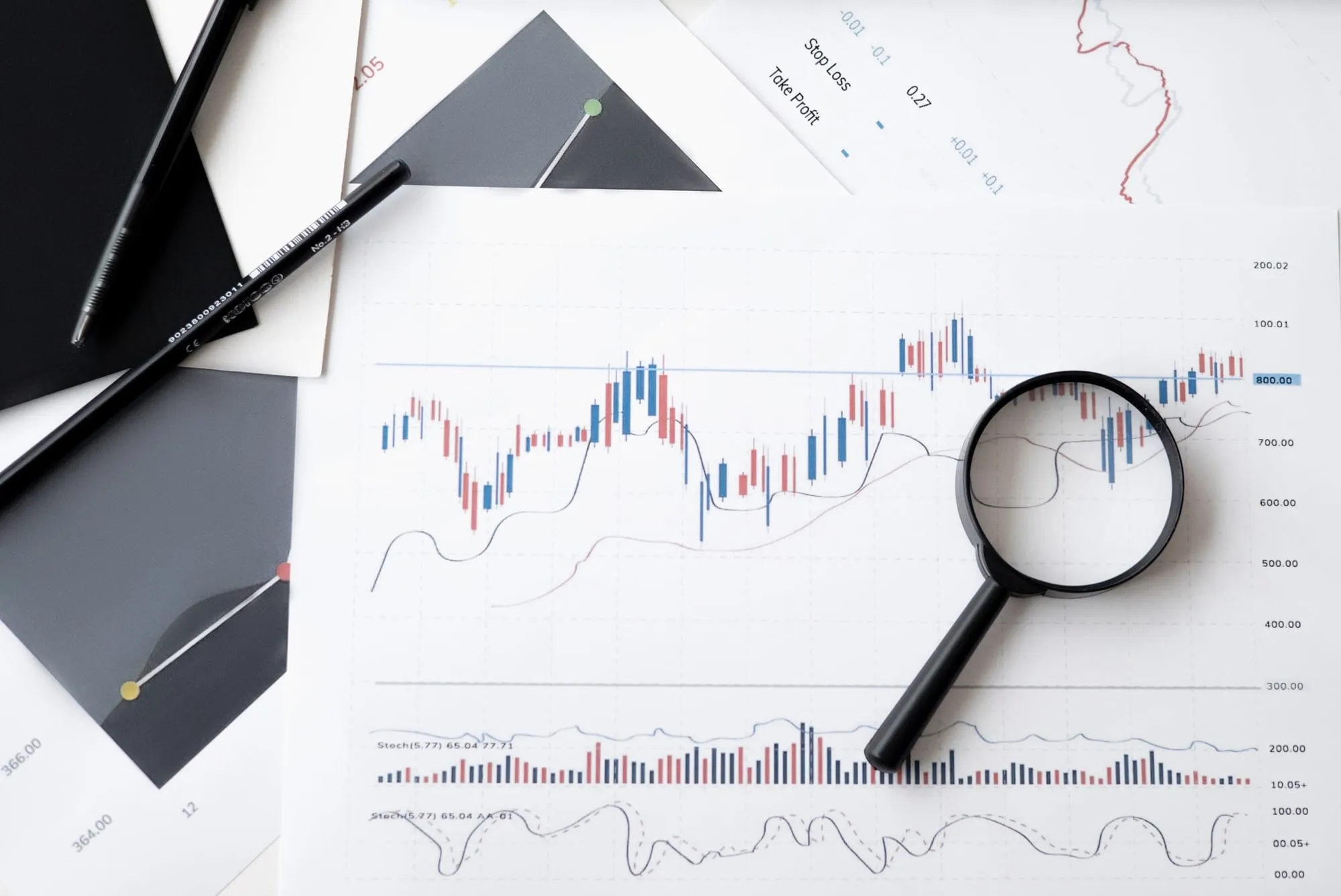 Upward-trending growth charts